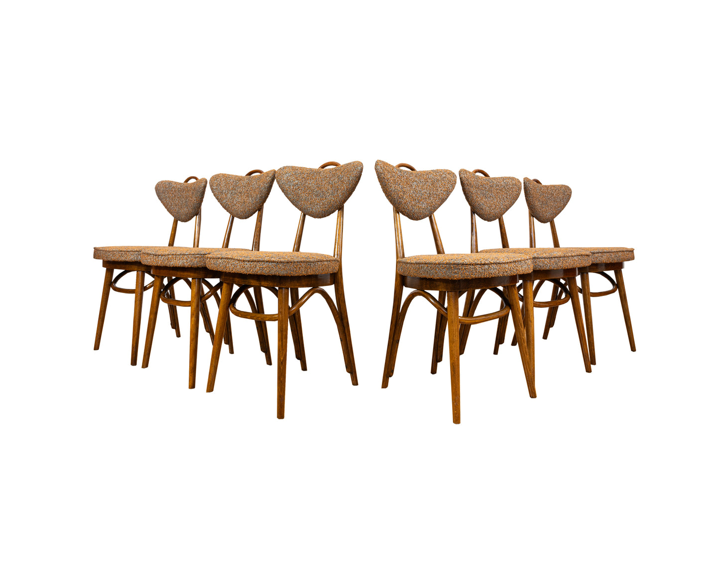 Set of 6 Chairs No 124 by H&J Kurmanowicz, Poland, 1950’s