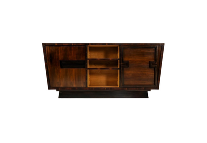 Modernist Sideboard In Studded Rosewood By Andre Sornay, France 1940s