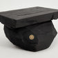 Rustic Sculptural Side Table, Stool, Burnt Black Wood