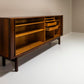 Danish Sideboard in Teak by Bruno Hansen with Colored Drawers