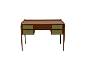 Desk In Mahogany Veneer In the Style of Gio Ponti, Italy 1950's