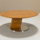 Round Coffee Table In Bird's Eye Maple And Aluminum By Sergio Saporiti