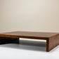 Large Coffee Table Veneered in Bamboo, Belgium 1980s