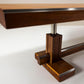 Height Adjustable Elongated Table Veneered in Meranti, Italy 1970s