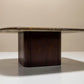 Coffee Table In Wood And Brown-Gold Marble, Italy 1960's