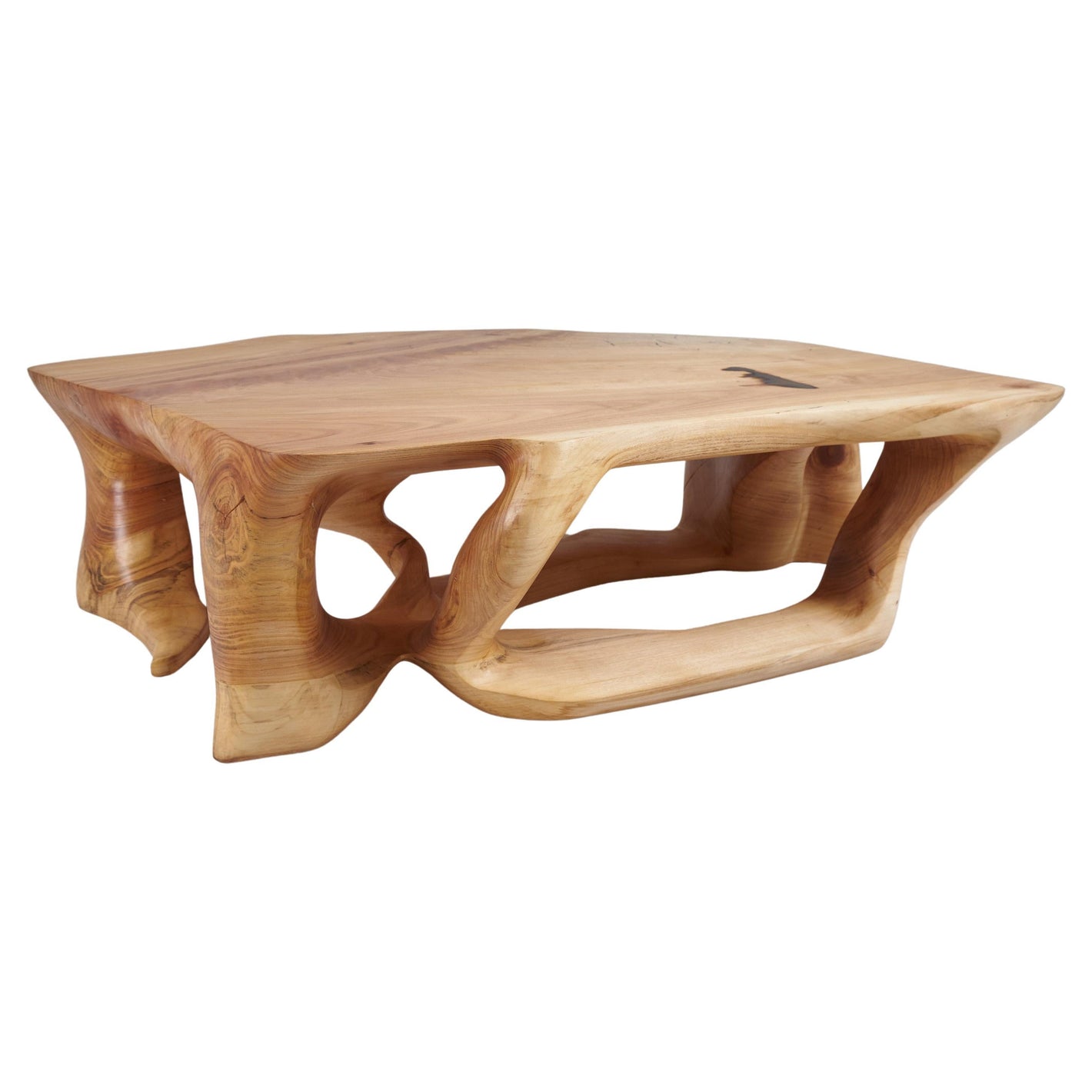 Domus, Solid Wood Sculptural Coffee Table, Contemporary Design, Logniture