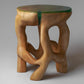 "Satyrs" Solid Wood Sculptural Contemporary Side Table