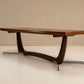 Architectural Large Coffee Table in Rosewood Veneer and Metal, 1960s