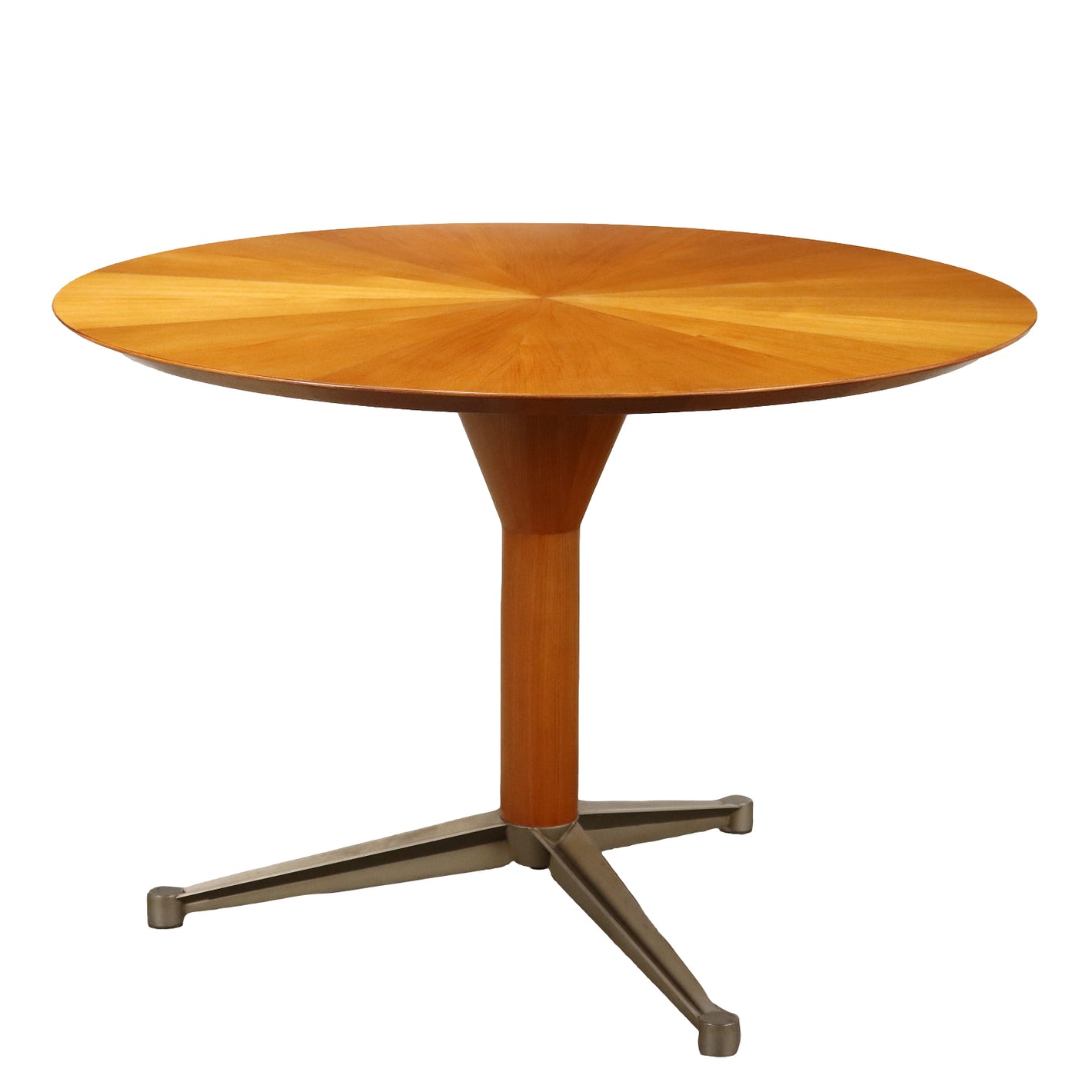 Vintage 1960s Table Teak Brass, Restored