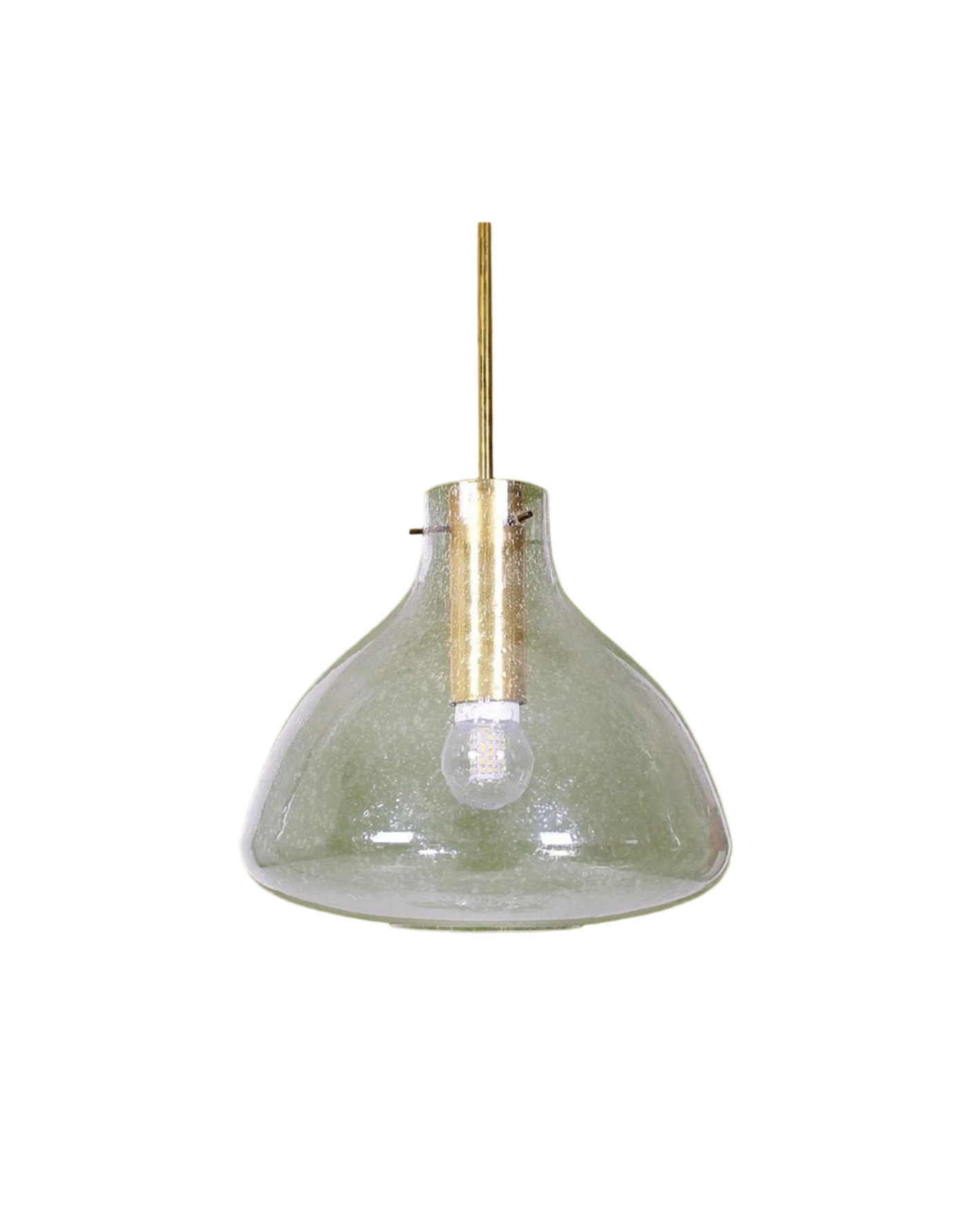 Midcentury Pendant Light by Glashütte Limburg Germany, 70s