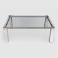 Faraone glass and marble dining table by Renato Polidori for Skipper, 1980s