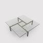 "Onda" Brushed Steel and Glass Coffee Table by Giovanni Offredi for Saporiti 1970s