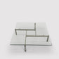 "Onda" Brushed Steel and Glass Coffee Table by Giovanni Offredi for Saporiti 1970s