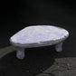 Purple And White Oval Coffee Table