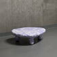 Purple And White Oval Coffee Table