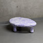 Purple And White Oval Coffee Table