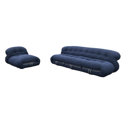 Soriana 3 seater sofa and chaise longue by Tobia & Afra Scarpa for Cassina 2000s