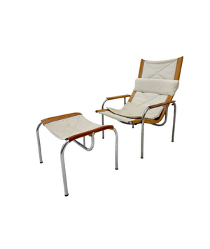 Hans Eichenberger lounge chair and ottoman by Strässle, 1960s