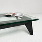 Modern Coffee table with Iron Frame & Glass Top