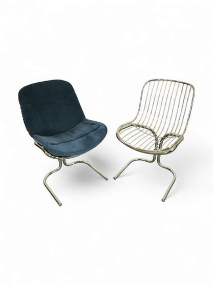 Set of 4 Radiofreccia chairs by Gastone Rinaldi for Rima 1960