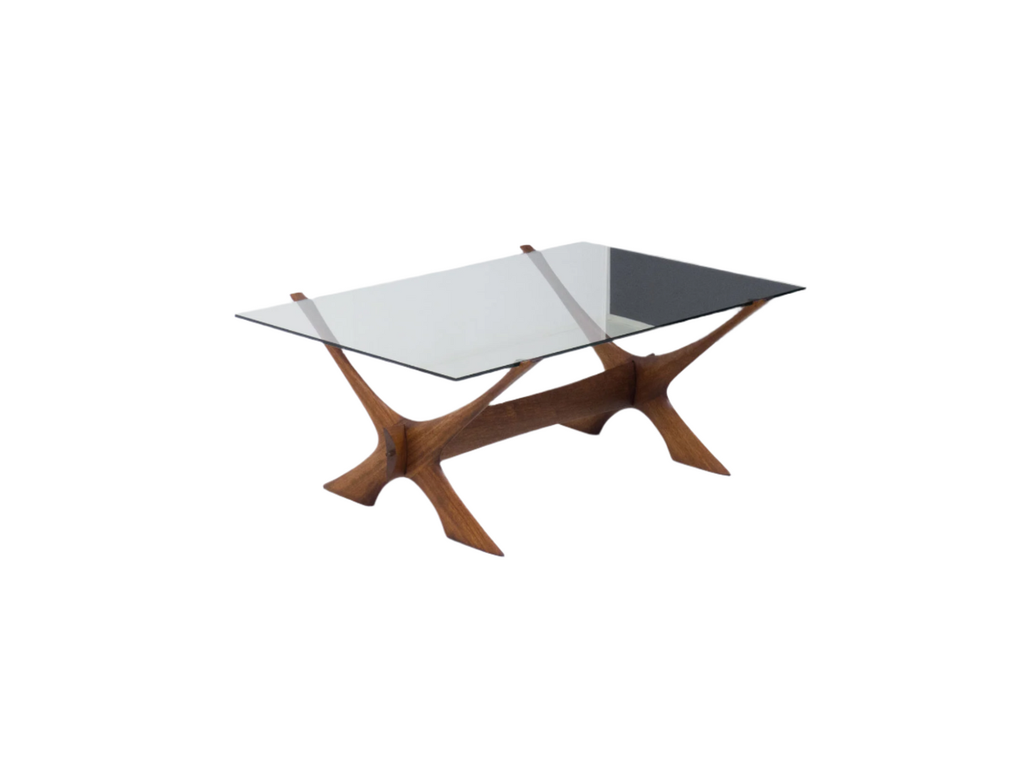 Örebro Glas ‘Condor’ walnut & glass coffee table – Fredrik Schriever-Abeln