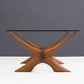 Örebro Glas ‘Condor’ walnut & glass coffee table – Fredrik Schriever-Abeln