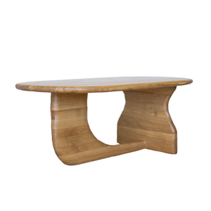 Sculptural Dining Table in Oak Wood