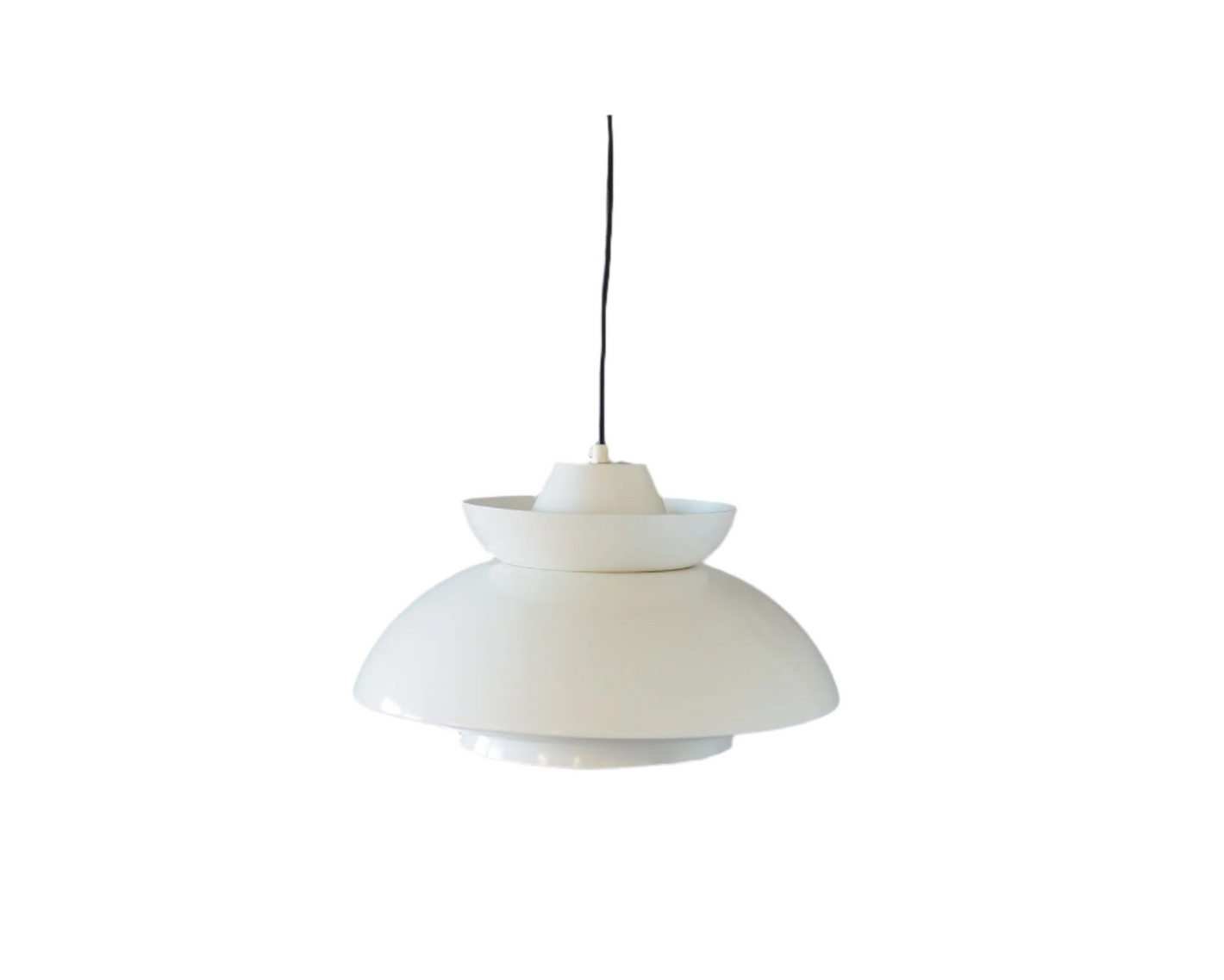 White Danish Pendant Lamp, 1970s.