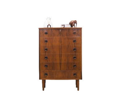 Walnut chest of drawers, Danish design, 1960s