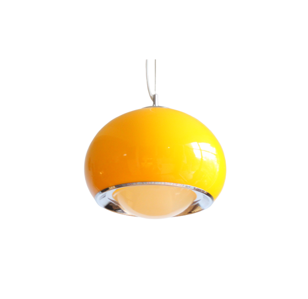 Harvey Guzzini Orange Bud Pendant Lamp, Italy 1968