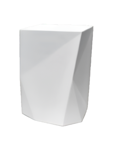 Sculptural White Plaster Side Table