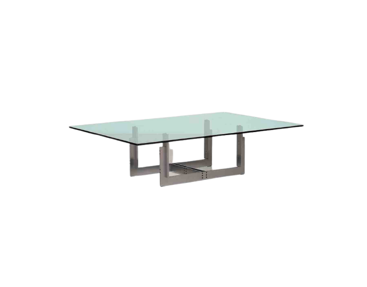 Florian' coffee table in steel by Carlo Scarpa