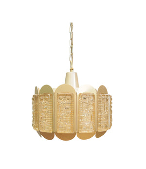 Danish Pendant Lamp in Gold, 1960s.