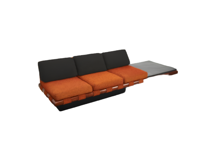 Platform Sofa-Daybed with Basalt Side Table Top by Adrian Pearsall for Craft Associate, 1960s