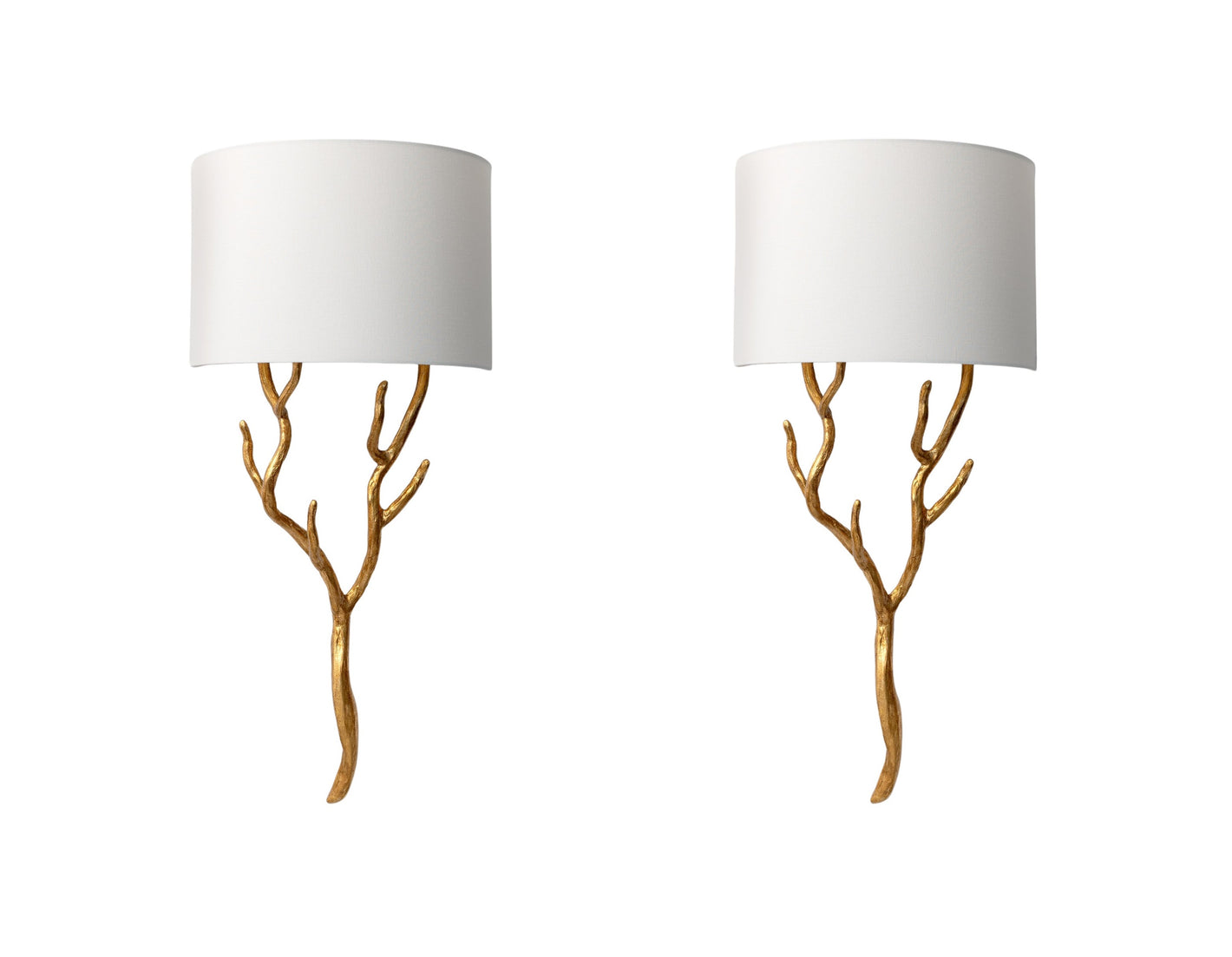 Pair of Organic Etna Wall Light in Antique Gold