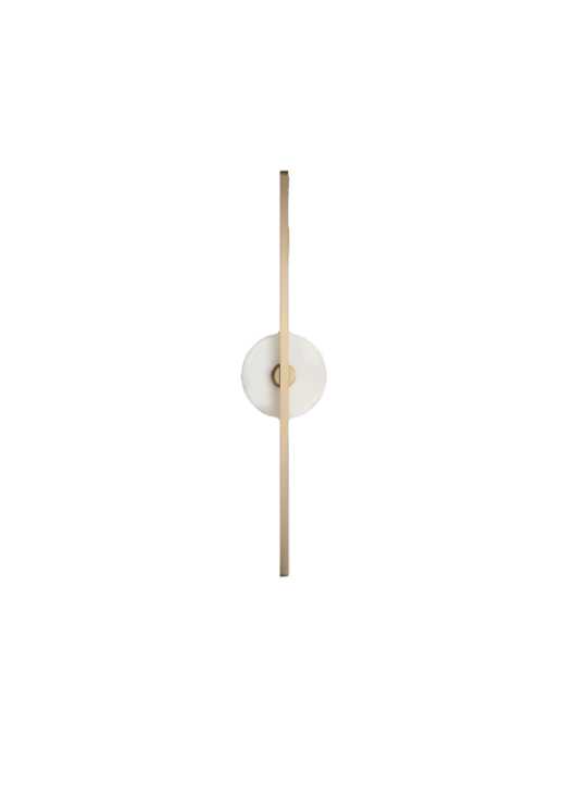 Essential Stick wall sconce in Brass and Alabaster