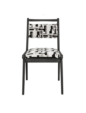 Mid Century Black and White Velvet JAR Chair, Poland, Europe, 1960s