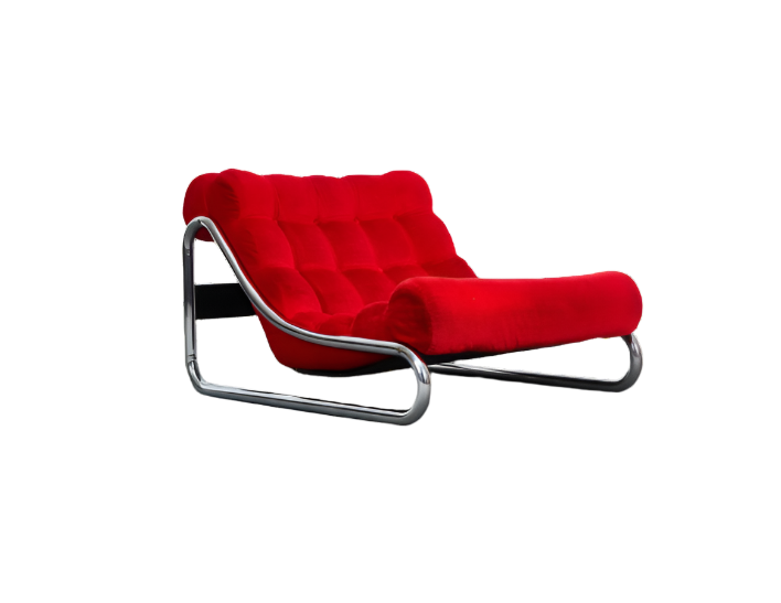 Vintage Red Impala Lounge Chair by Gillis Lundgren for IKEA, 1972,